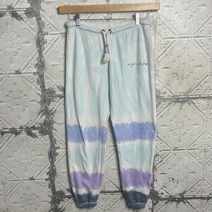 Ron Jon Pastel Tie-Dye Joggers - Blue and Purple